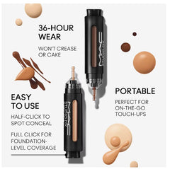 Close-up of MAC Studio Fix Every Wear texture highlighting smooth, crease-free finish.