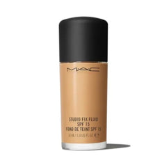 MAC Studio Fix Fluid Foundation bottle with matte finish for natural coverage.