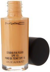MAC Studio Fix Fluid Foundation matte finish texture on skin.