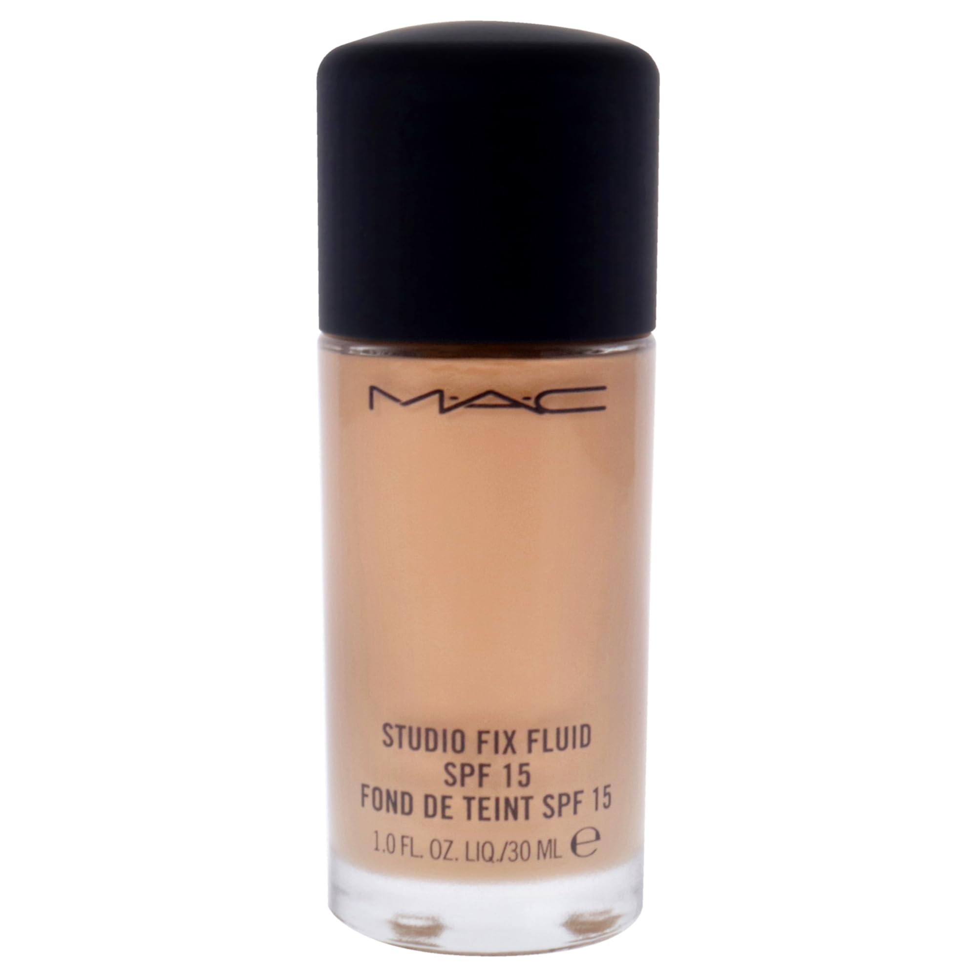 MAC Studio Fix Fluid SPF 15 swatches on hand show shade and finish.