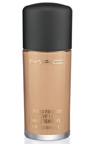 MAC Studio Fix Fluid NC55 bottle with creamy texture for smooth, even application