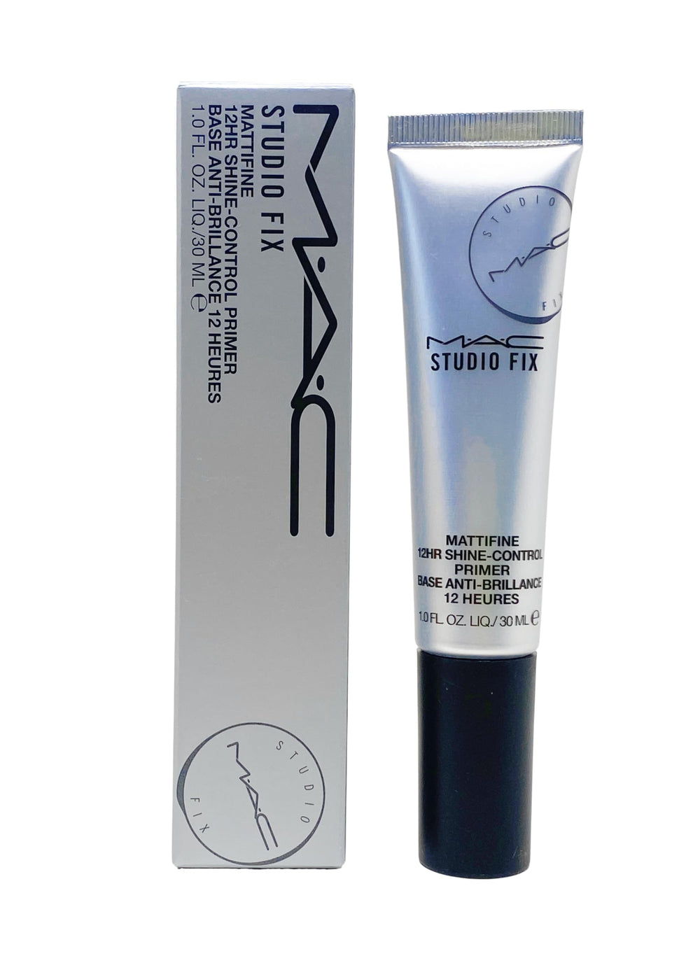 MAC Studio Fix Mattifine primer bottle for oil control and a smooth matte finish.