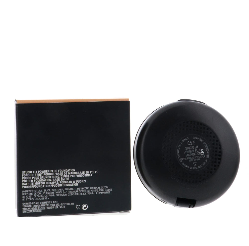 MAC Studio Fix Powder Plus Foundation C5.5 application brush for easy blending and even tone