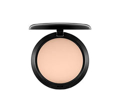MAC Studio Fix Powder Plus Foundation N4 compact close-up showing smooth natural matte finish for all-day wear