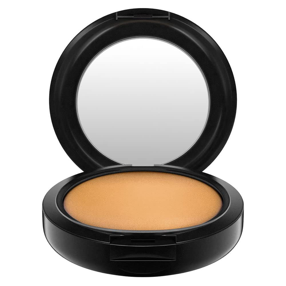 MAC Studio Fix Powder Plus Foundation NC55 shade range swatches show diverse tones