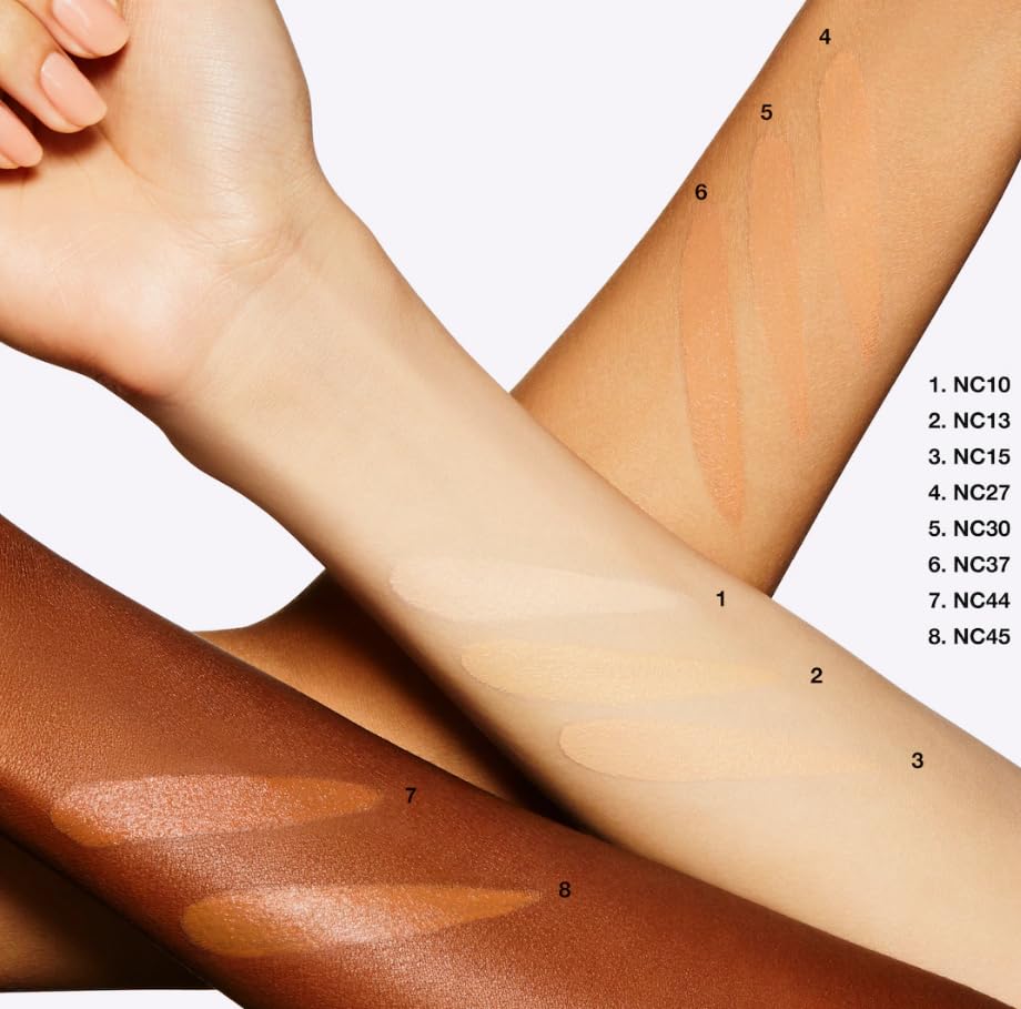 MAC Studio Fix Tech foundation texture shot showing cream to powder transition.