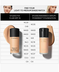 Mac Studio Radiance foundation close-up finish on skin