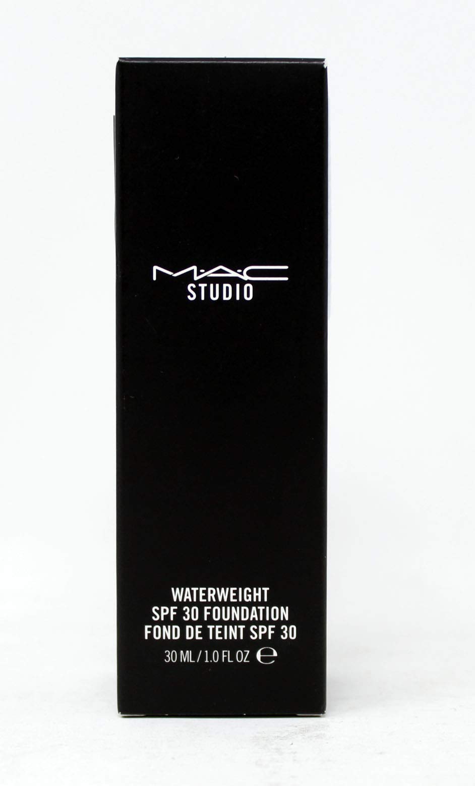MAC Studio Waterweight SPF 30 packaging, travel-friendly bottle for everyday wear.