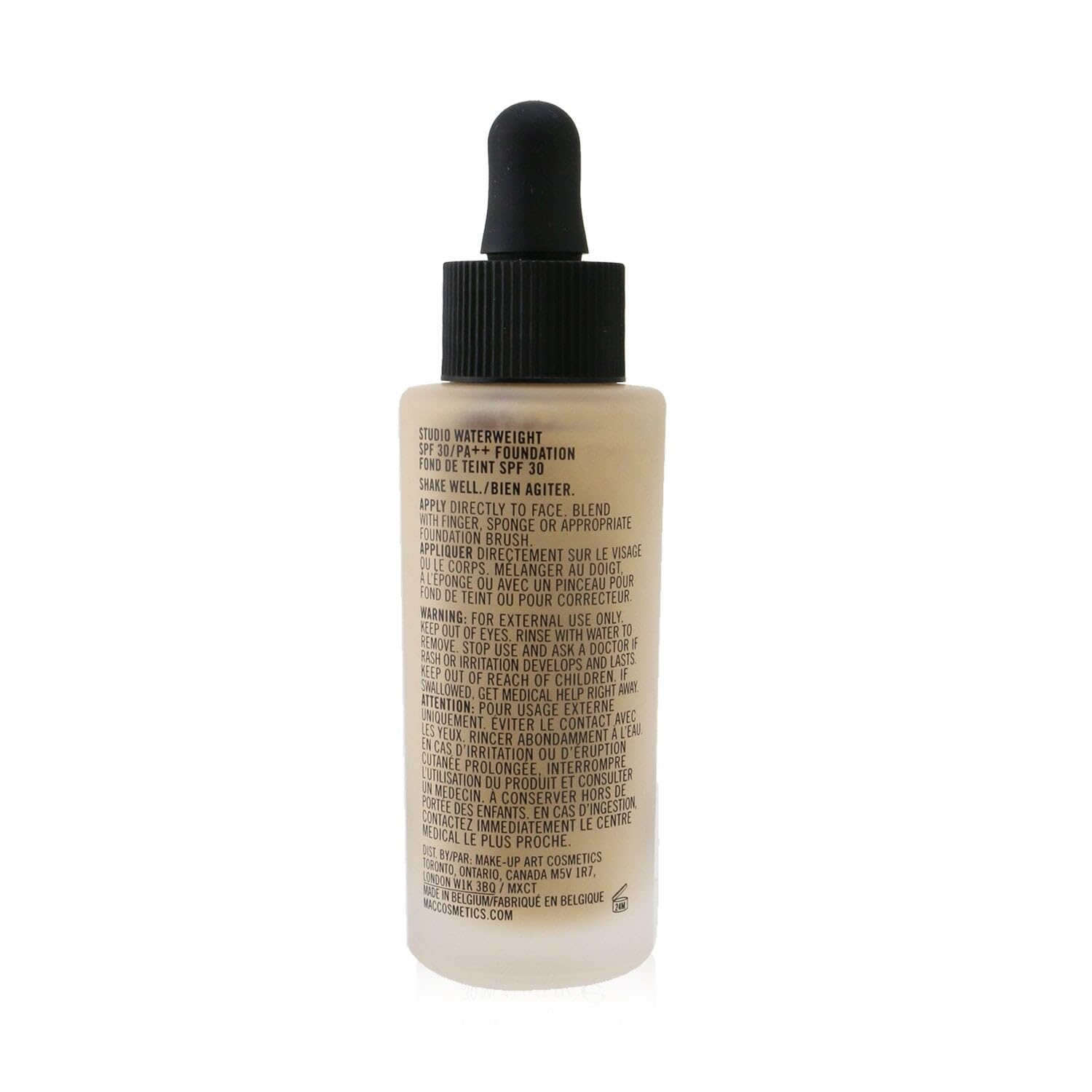MAC Studio Waterweight Foundation NC42 box and SPF 30 branding visible.