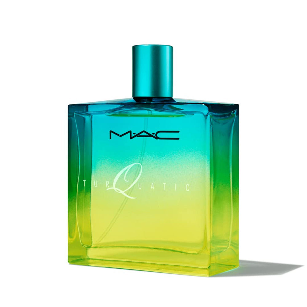 MAC Turquatic Jumbo bottle pour reveals fresh sea-inspired notes for daily wear.