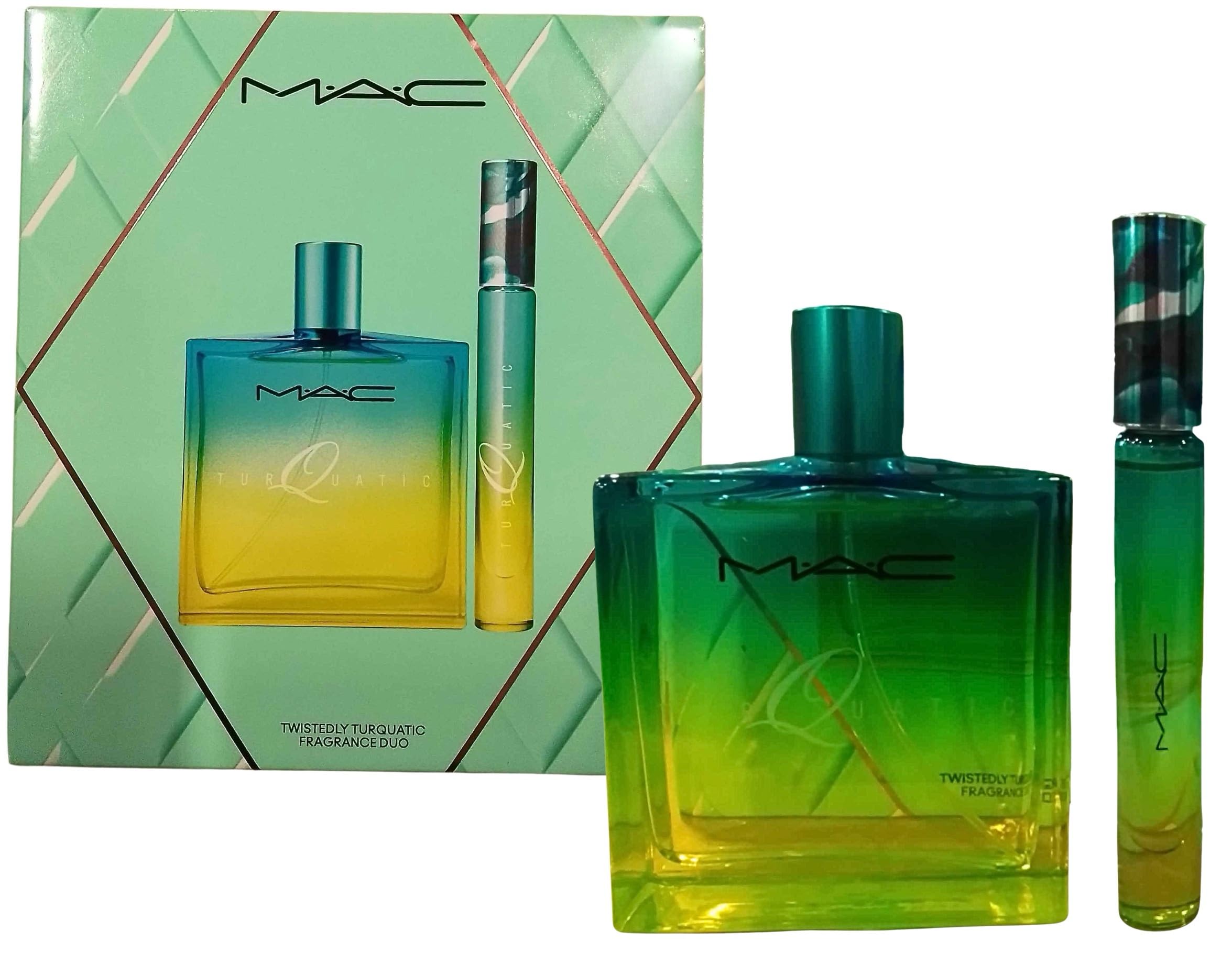 MAC Twistedly Turquatic cap detail and bottle shape convey premium design.