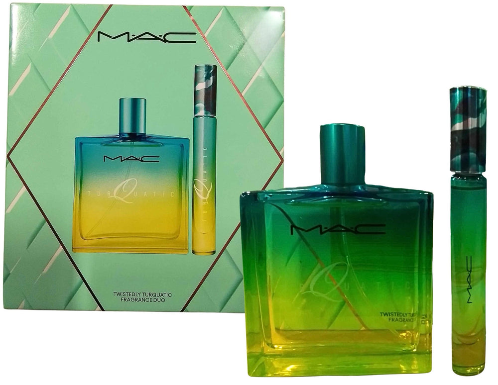 MAC Twistedly Turquatic cap detail and bottle shape convey premium design.