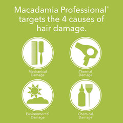 Macadamia Professional revives hair with a lightweight rinse and subtle shine.