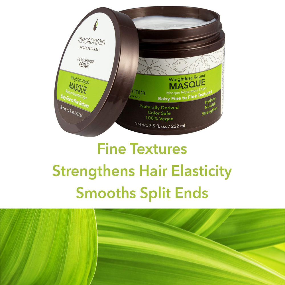 Macadamia Professional vegan cruelty-free emblem signals ethical formula.