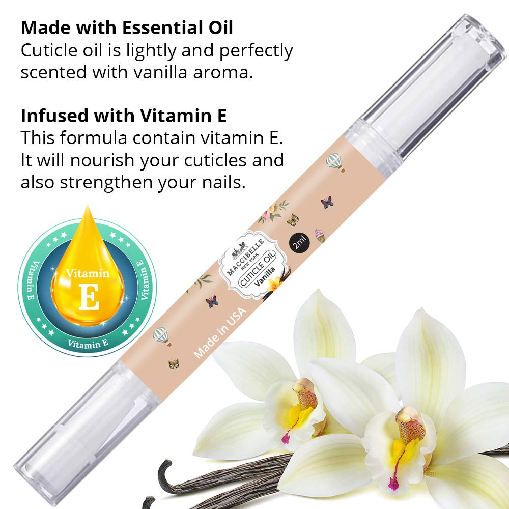 Maccibelle Cuticle Oil Pen applying precise nourishing care to dry cuticles.