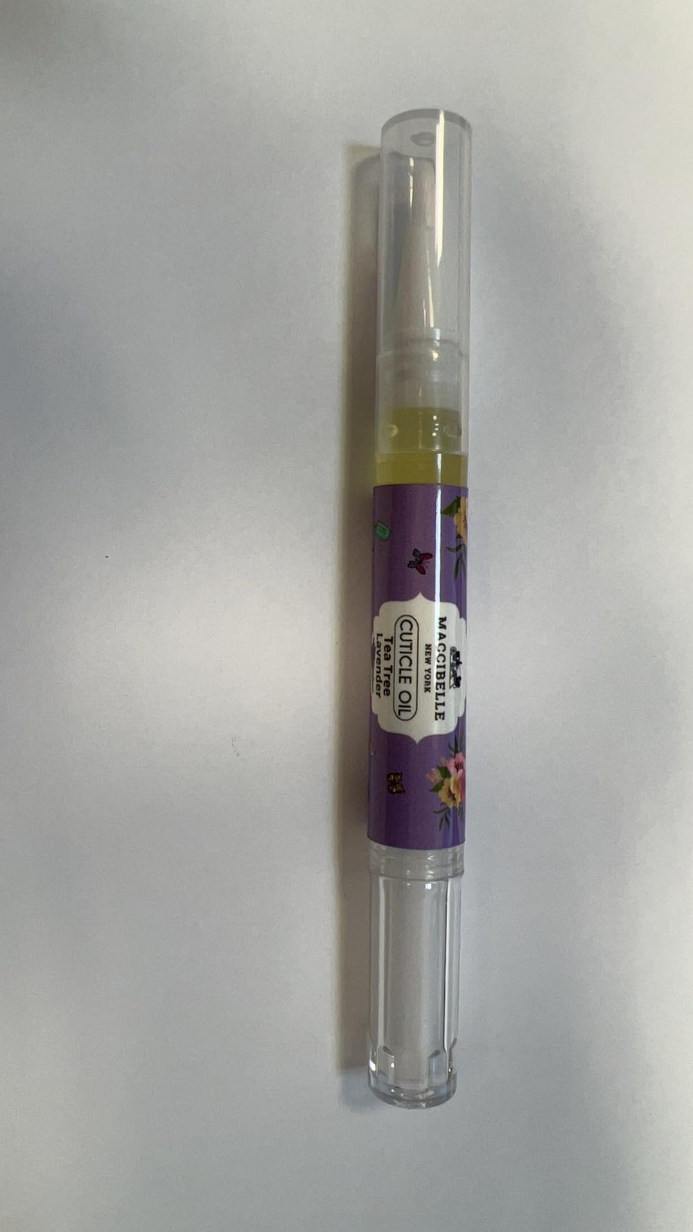 Maccibelle Lavander oil penetrates softly to soften cuticles.