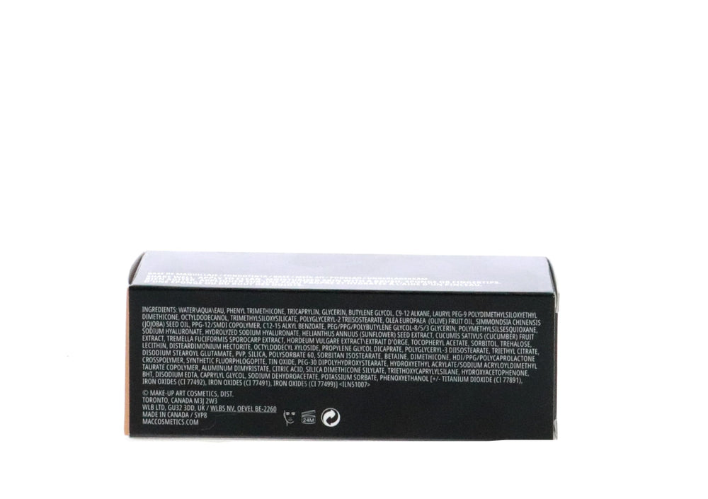 Close-up texture reveals a radiant, skin-smoothing finish from the serum-powered formula.