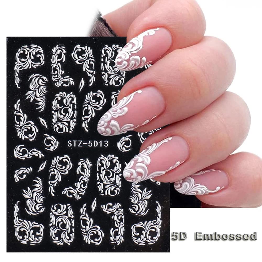 Macute DIY nail art setup featuring the flower decals