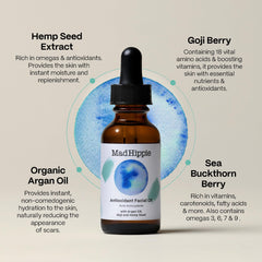 Applying Mad Hippie antioxidant oil on the face demonstrates fast absorption