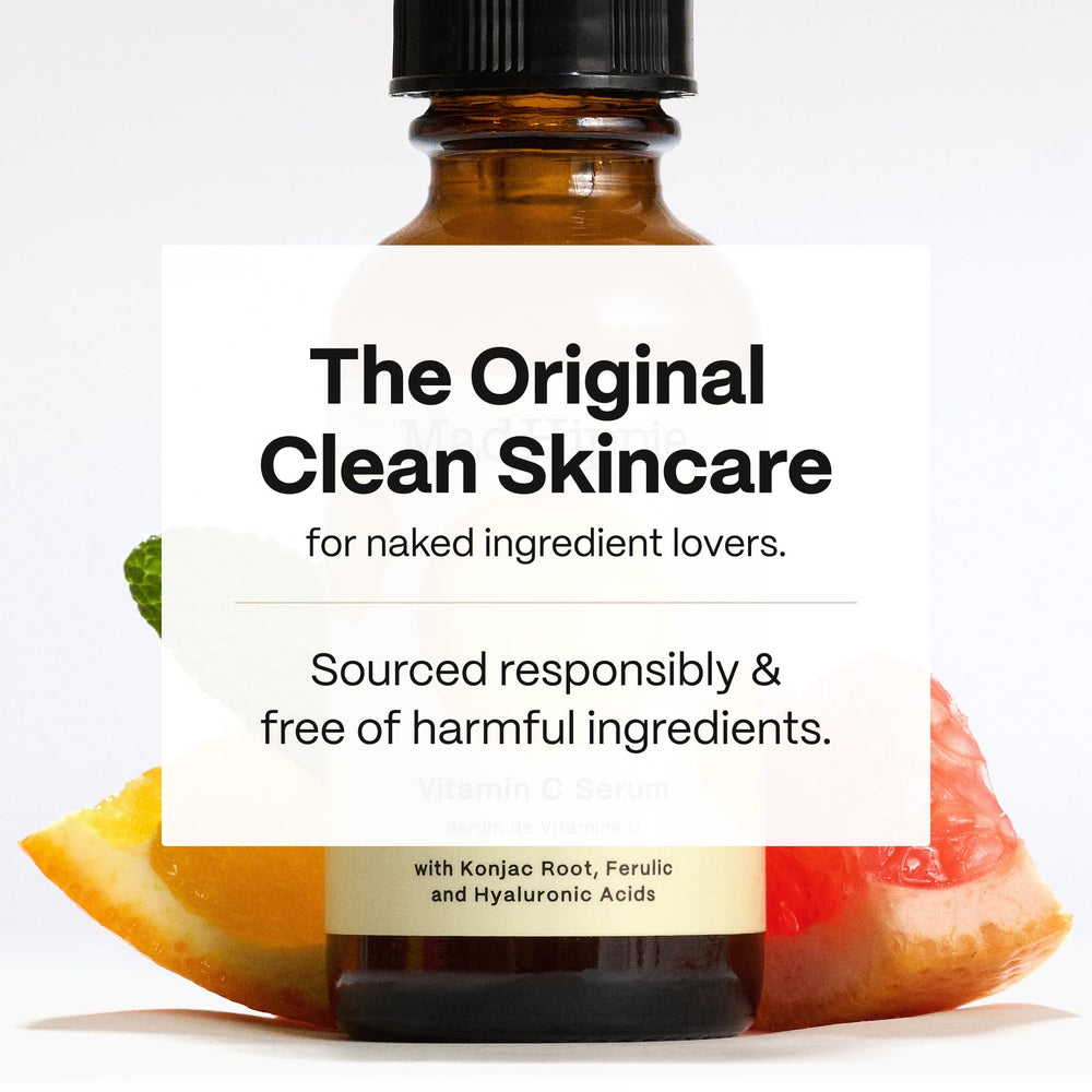 Mad Hippie cruelty-free vegan skincare packaging and ingredients.