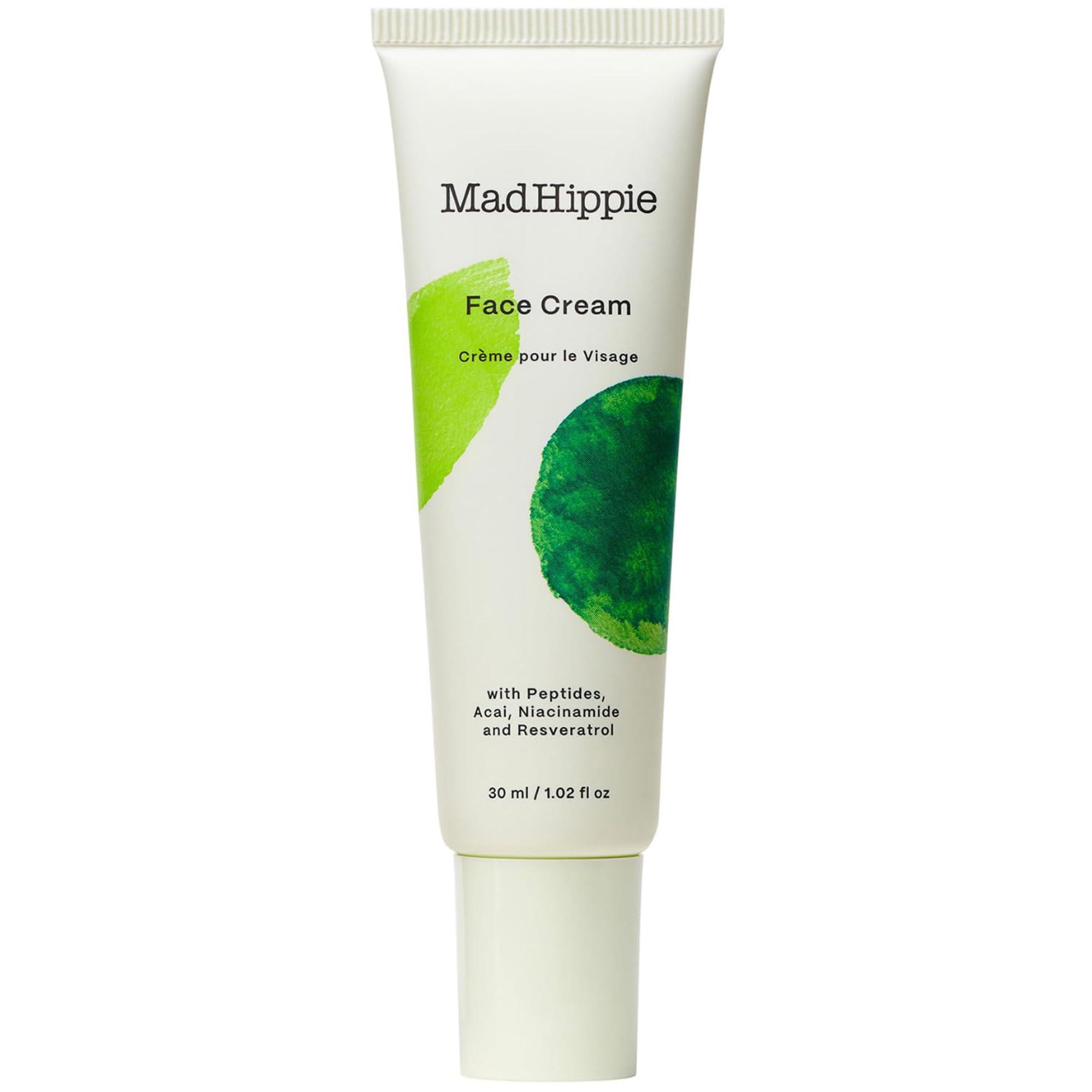 Mad Hippie Face Cream bottle pour demonstrates light hydration for daily use.
