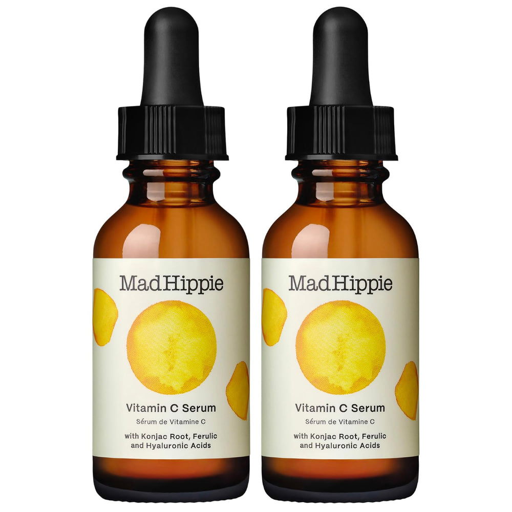 Sérum vitamine C Mad Hippie en bouteille, éclat potentiel et hydratation.