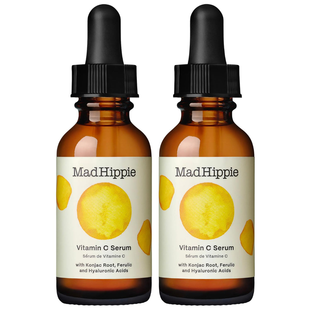 Sérum vitamine C Mad Hippie en bouteille, éclat potentiel et hydratation.