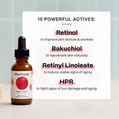 Mad Hippie Super A Serum on the face closeup for gentle absorption and glow.