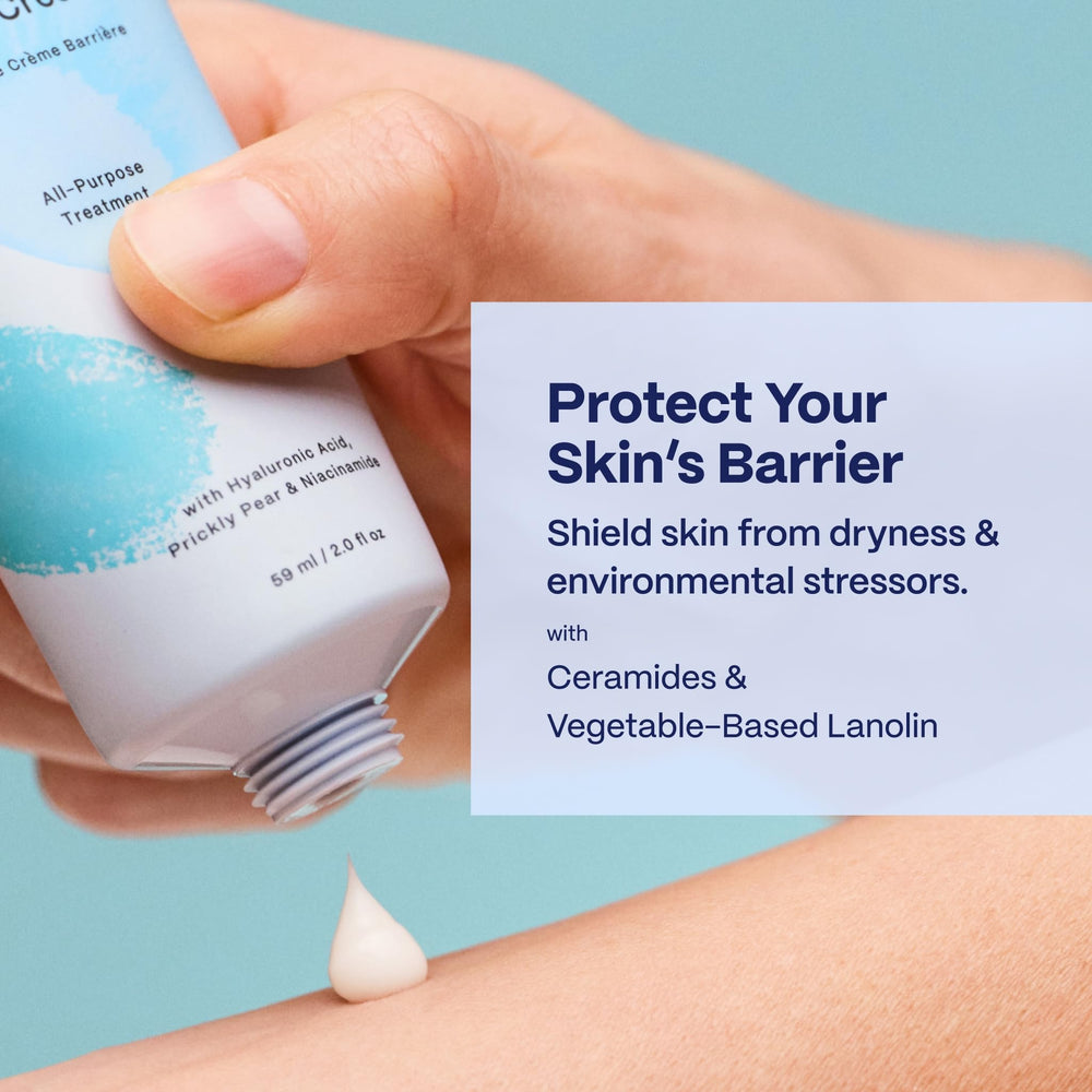 Mad Hippie barrier cream on hand showing non-greasy absorption