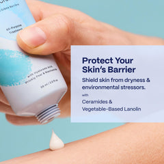 Mad Hippie barrier cream on hand showing non-greasy absorption