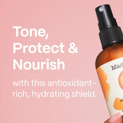 The pump on Mad Hippie Vitamin C Toning Mist enables easy, mess-free application.