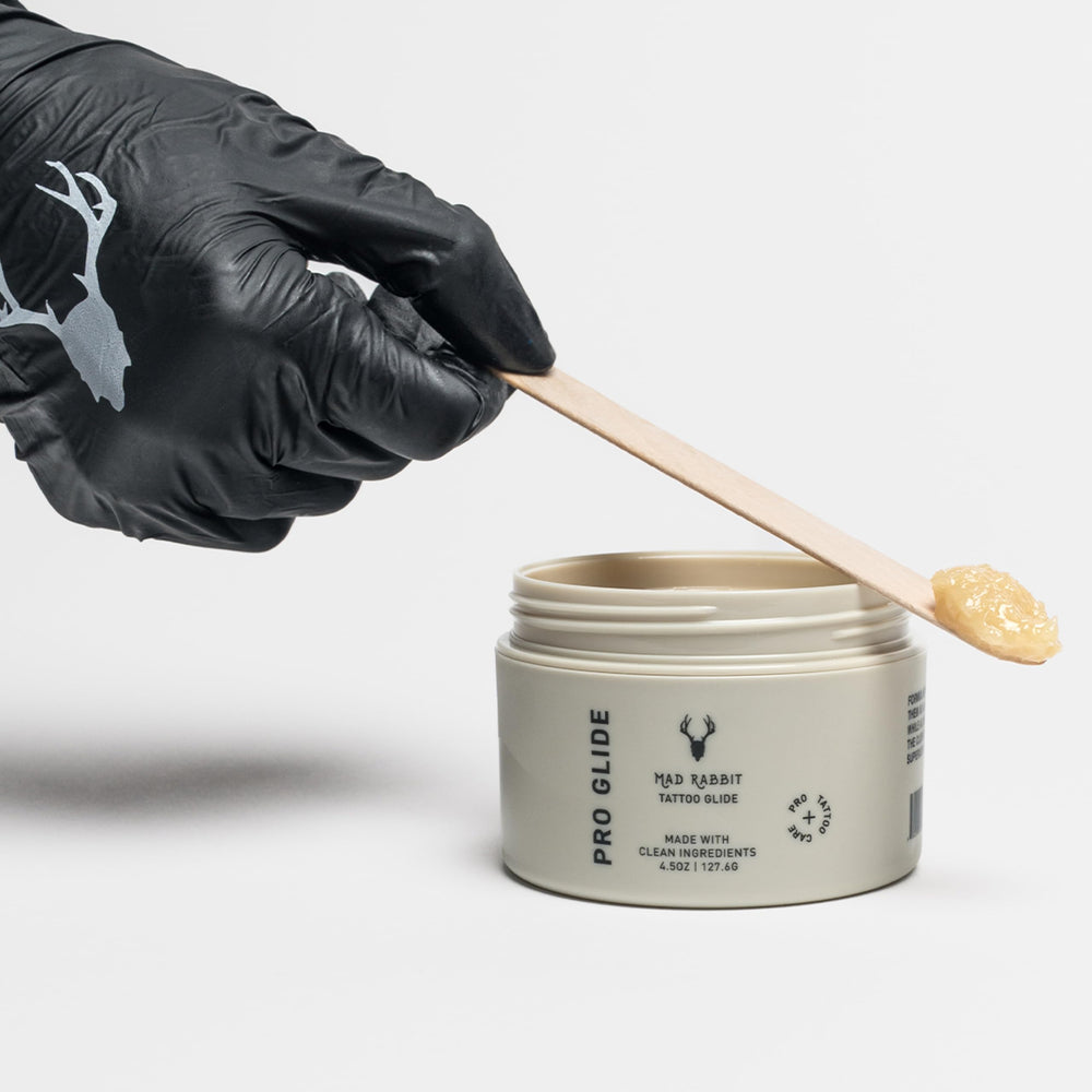 Mad Rabbit ingredient panel with sunflower, shea, and cocoa butter powering skin moisture.