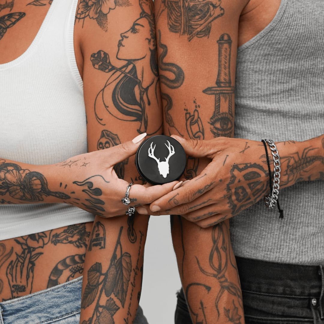 Brightens appearance while nourishing the skin around healed or new ink.
