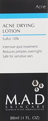 Close-up of M.A.D Skincare bottle highlighting effective spot treatment