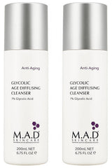 M.A.D Skincare glycolic age-diffusing cleanser bottle for gentle exfoliation and refreshed skin