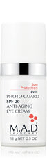 M.A.D Skincare Photo Guard SPF 20 Eye Cream protects delicate eye area under sun exposure