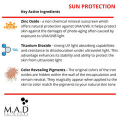 M.A.D Skincare Photo Guard texture close-up reveals ultra-sheer moisturizing feel.