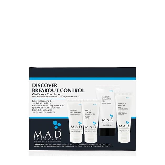 MAD Skincare travel system set packaging designed for on-the-go acne care