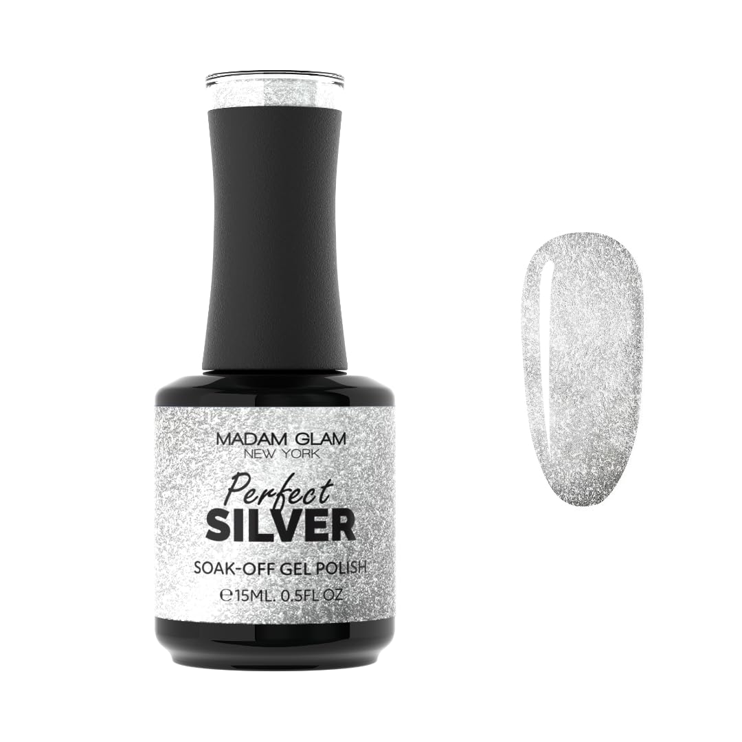 Madam Glam Perfect Silver base coat application for long-lasting color