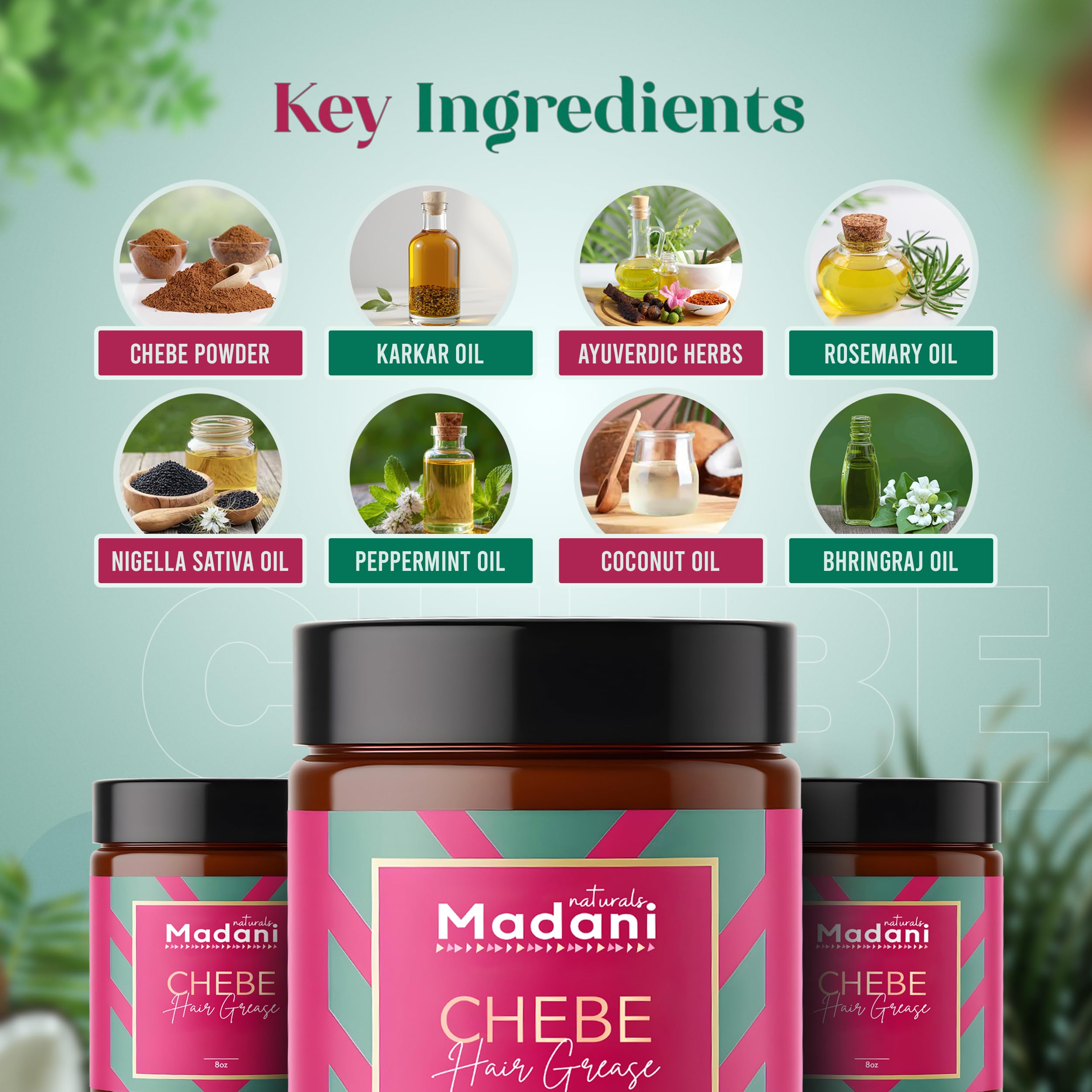 Close-up of Chebe Hair Grease creamy texture for easy application.