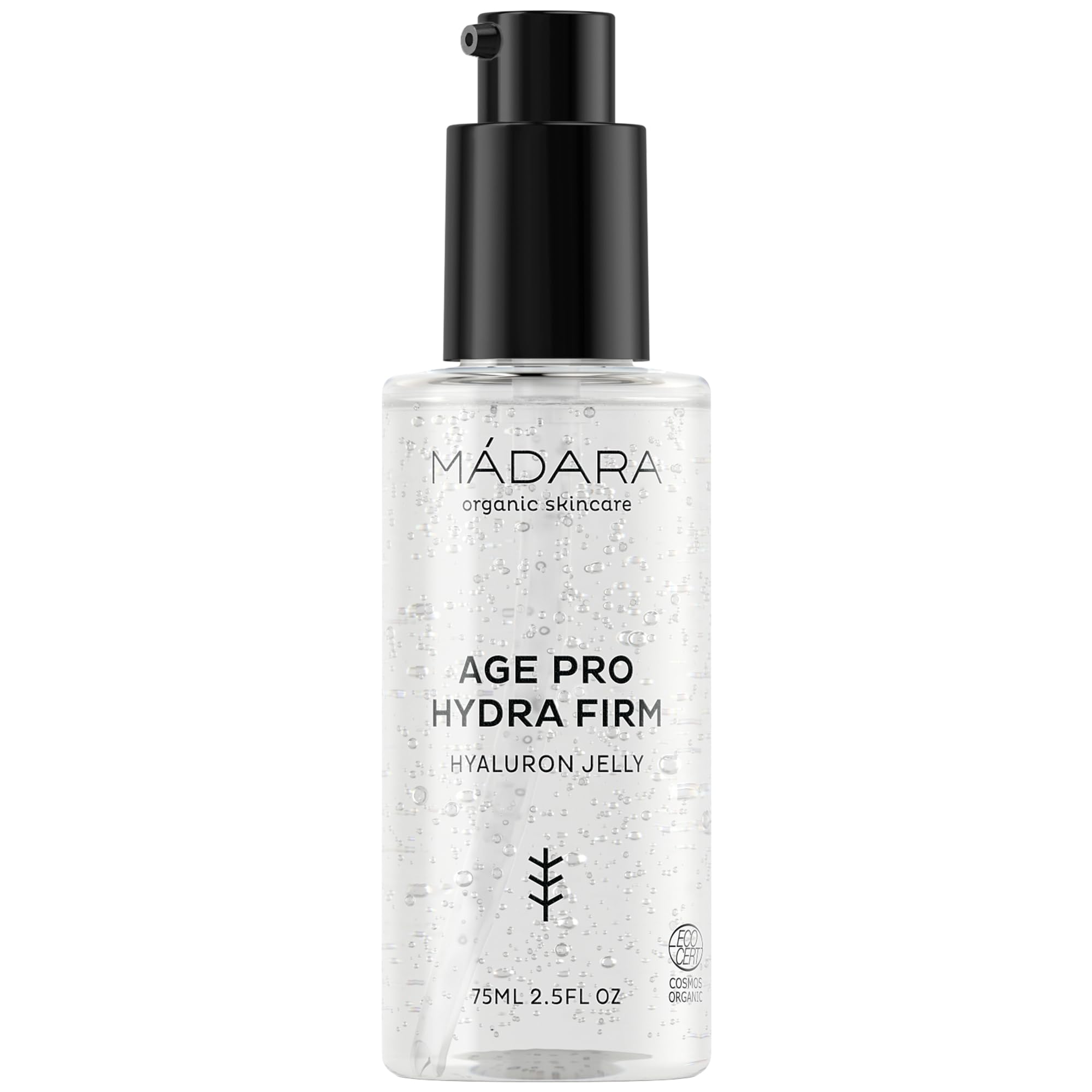 Texture close-up of MADARA jelly highlighting multi-weight hyaluronic acid benefits