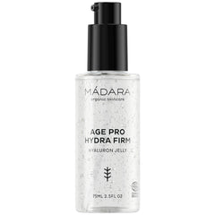Texture close-up of MADARA jelly highlighting multi-weight hyaluronic acid benefits