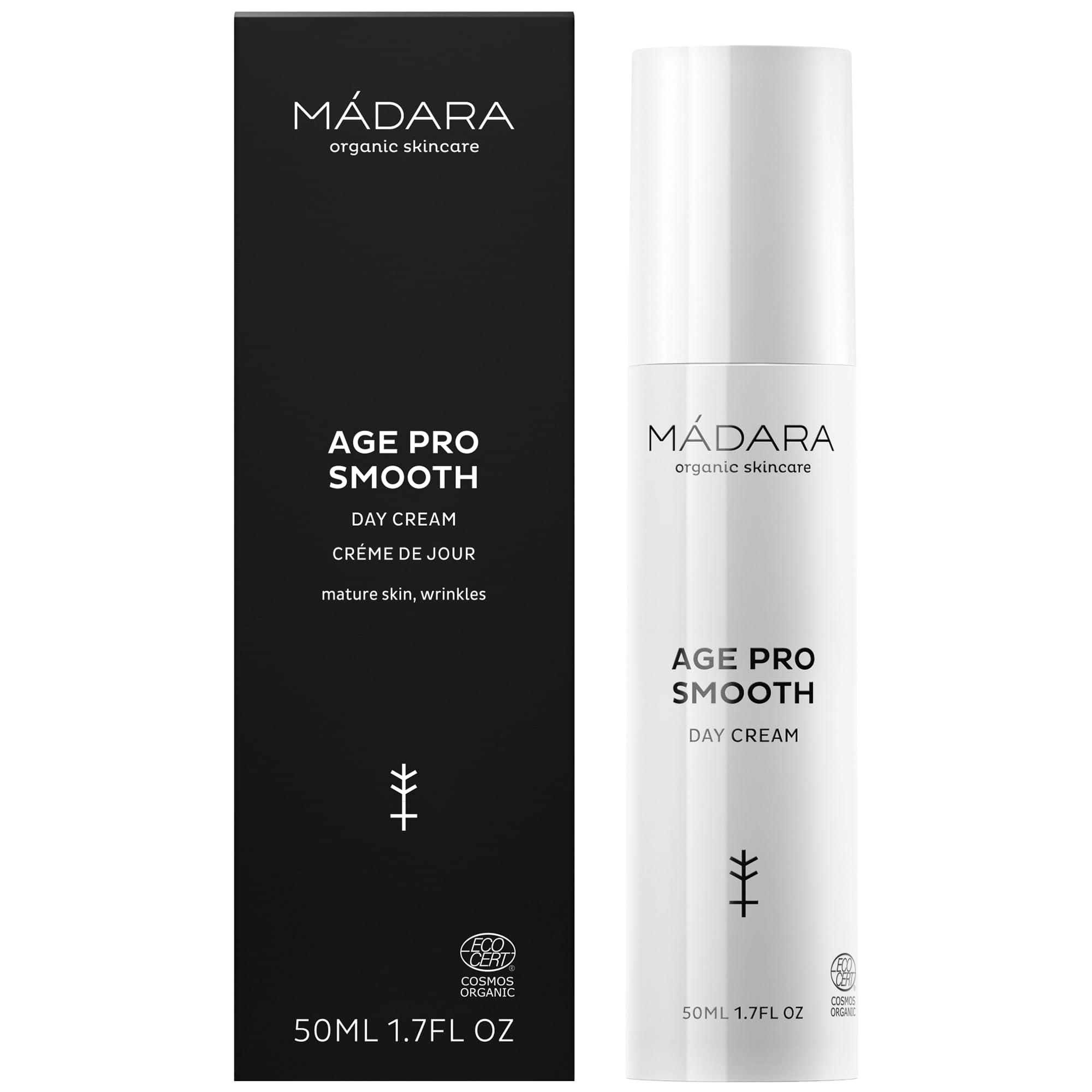 MADARA AGE PRO Smooth Day Cream packaging showcasing premium hydration