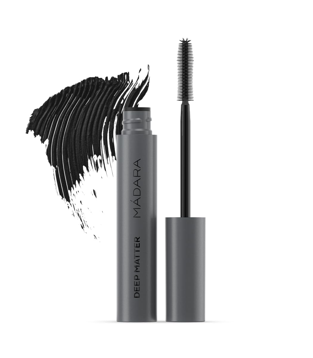 MADARA Deep Matter Bold Volume Mascara close-up brush defines lashes with precision.