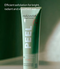 MADARA Vitamin C and Lactic Acid action image, boosts brightness and clarity.