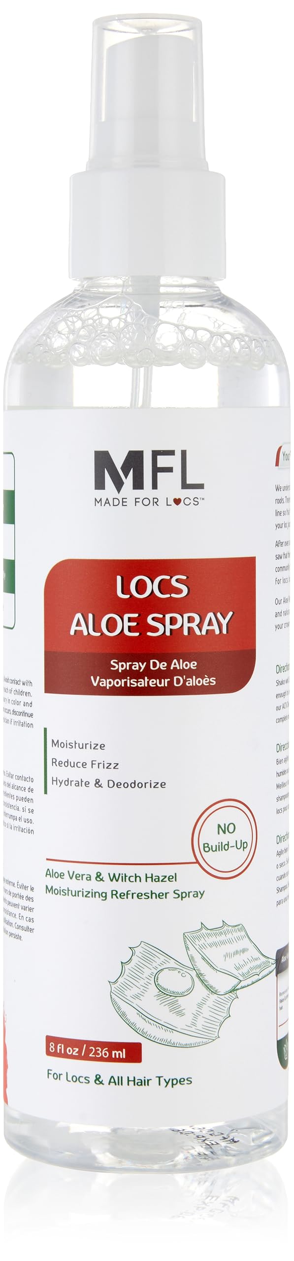 Made For Locs Aloe Refresher Spray bottle ready to refresh locs throughout the day