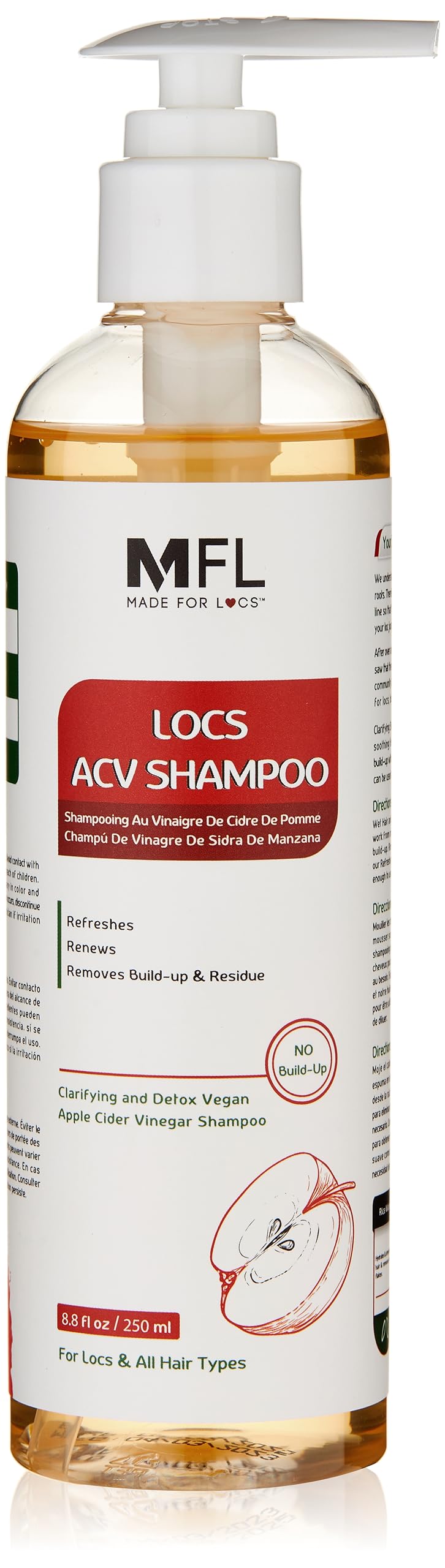Made For Locs Apple Cider Vinegar Shampoo bottle ready to use for a refreshed scalp