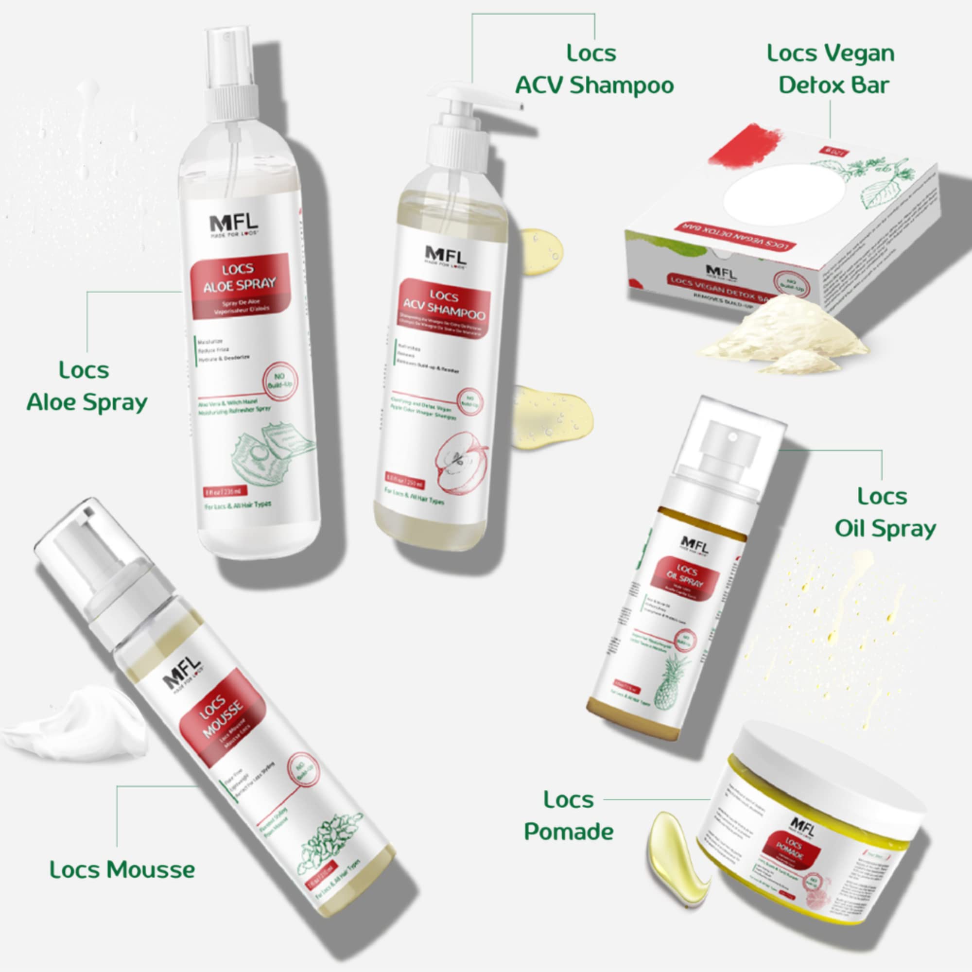 Rice water swirl representing moisture and vitality for locs from Made For Locs