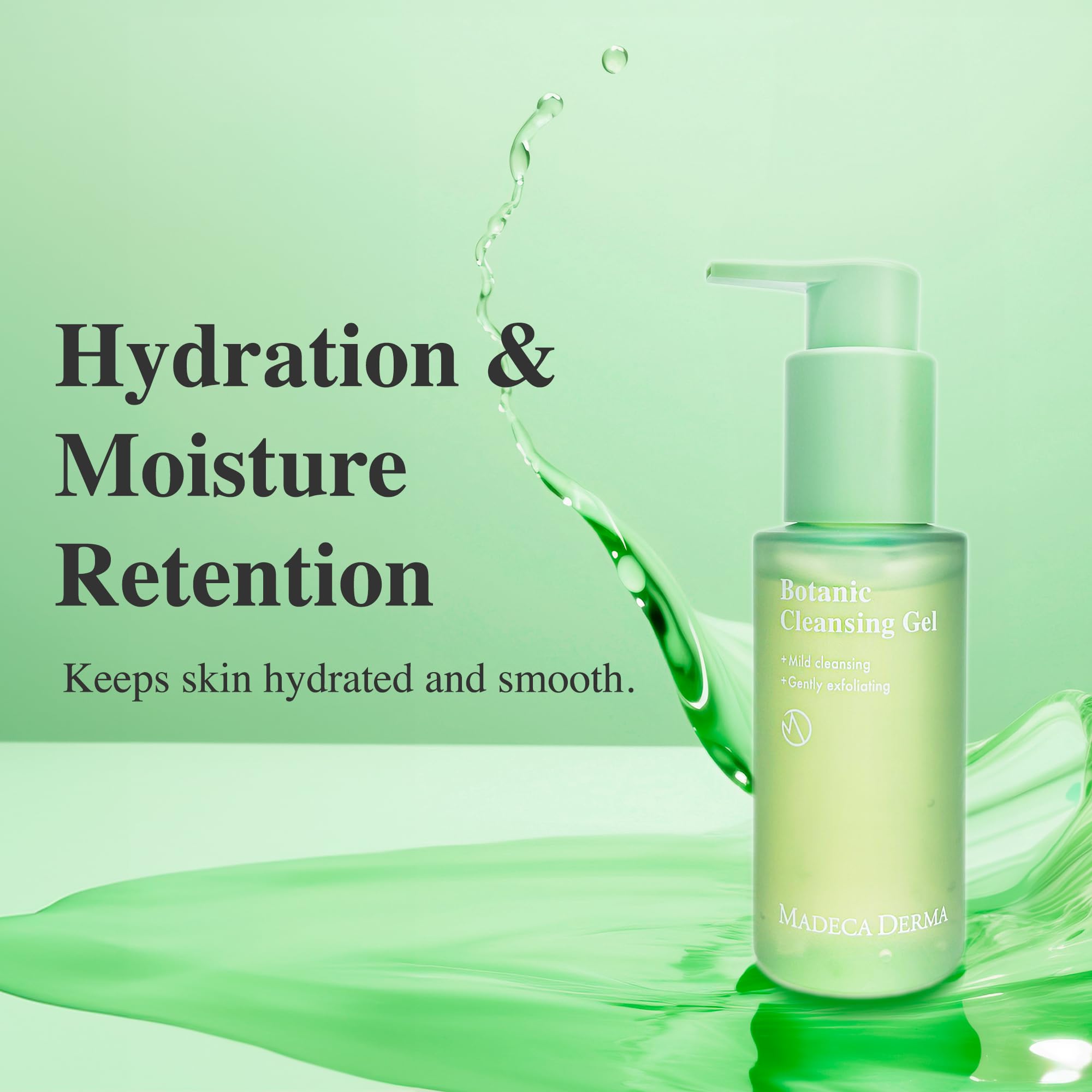 Madeca DERMA Botanic Cleansing Gel pump-action for easy, mess-free application.