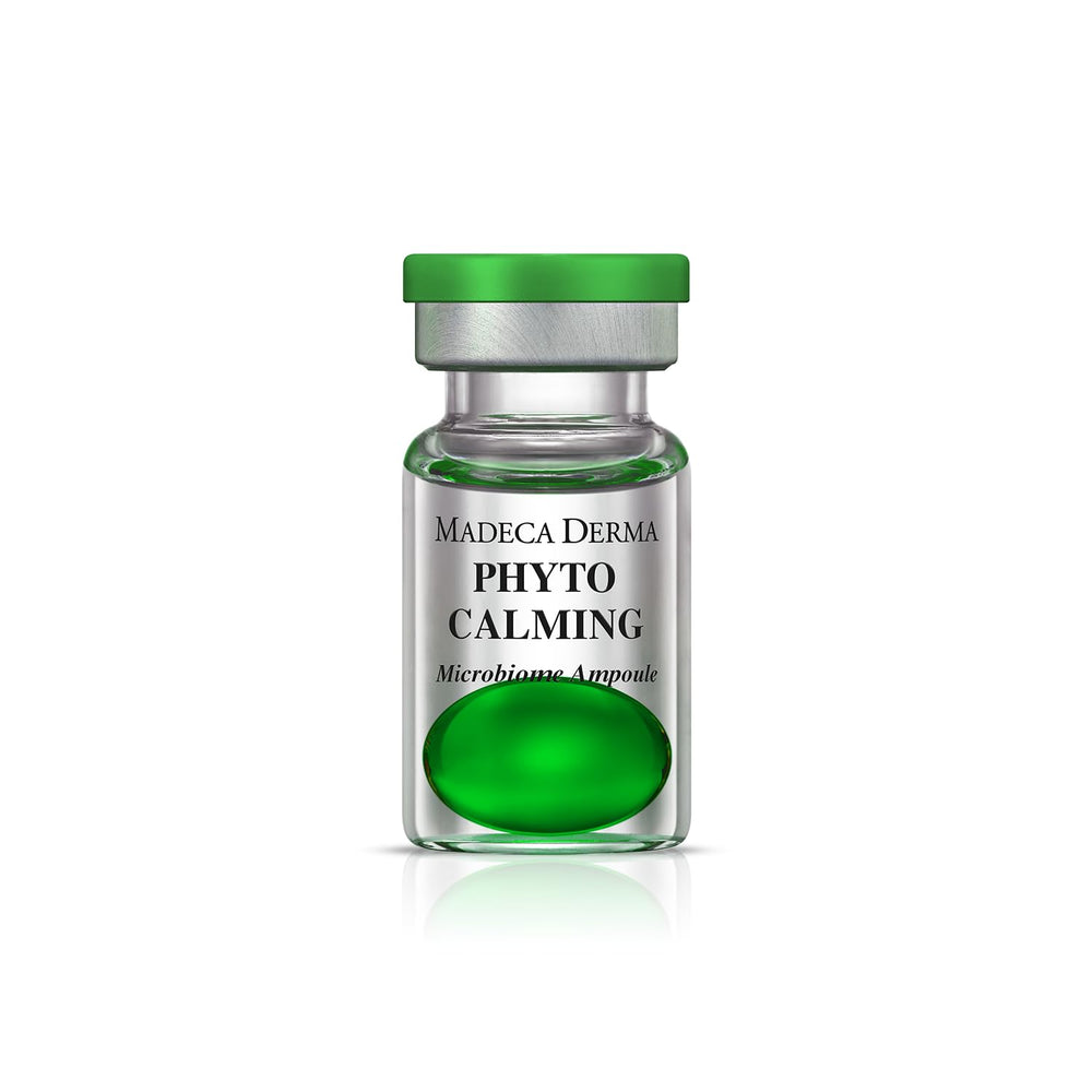 Madeca Derma phyto-calming ampoules pack highlighting daily hydrating routine